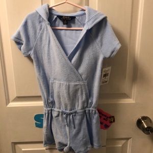 Blue Ralph Lauren Terry Cover Up Romper